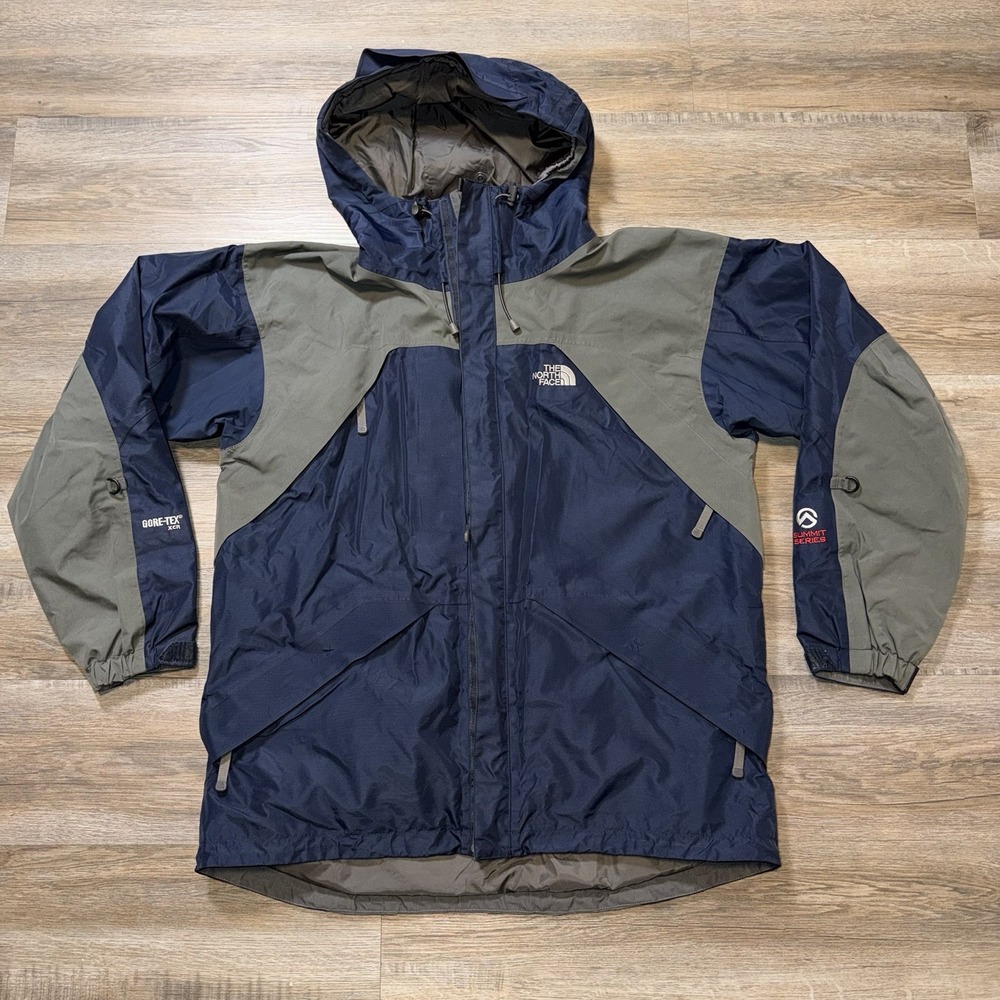 VTG The North Face Summit Series Jacket Mens L Gore-Tex XCR Technology Blue Gray